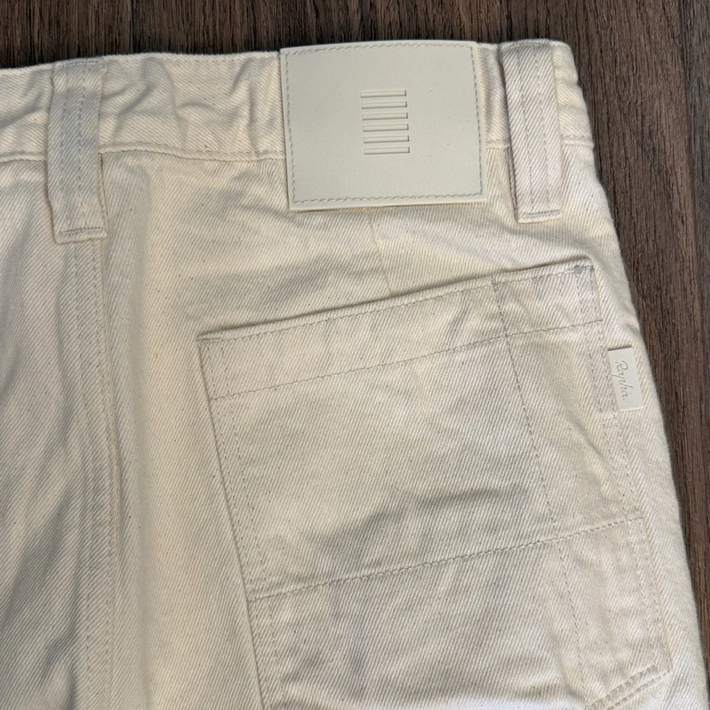 Rapha mechanics crop relaxed fit cream denim jeans 30 x 30